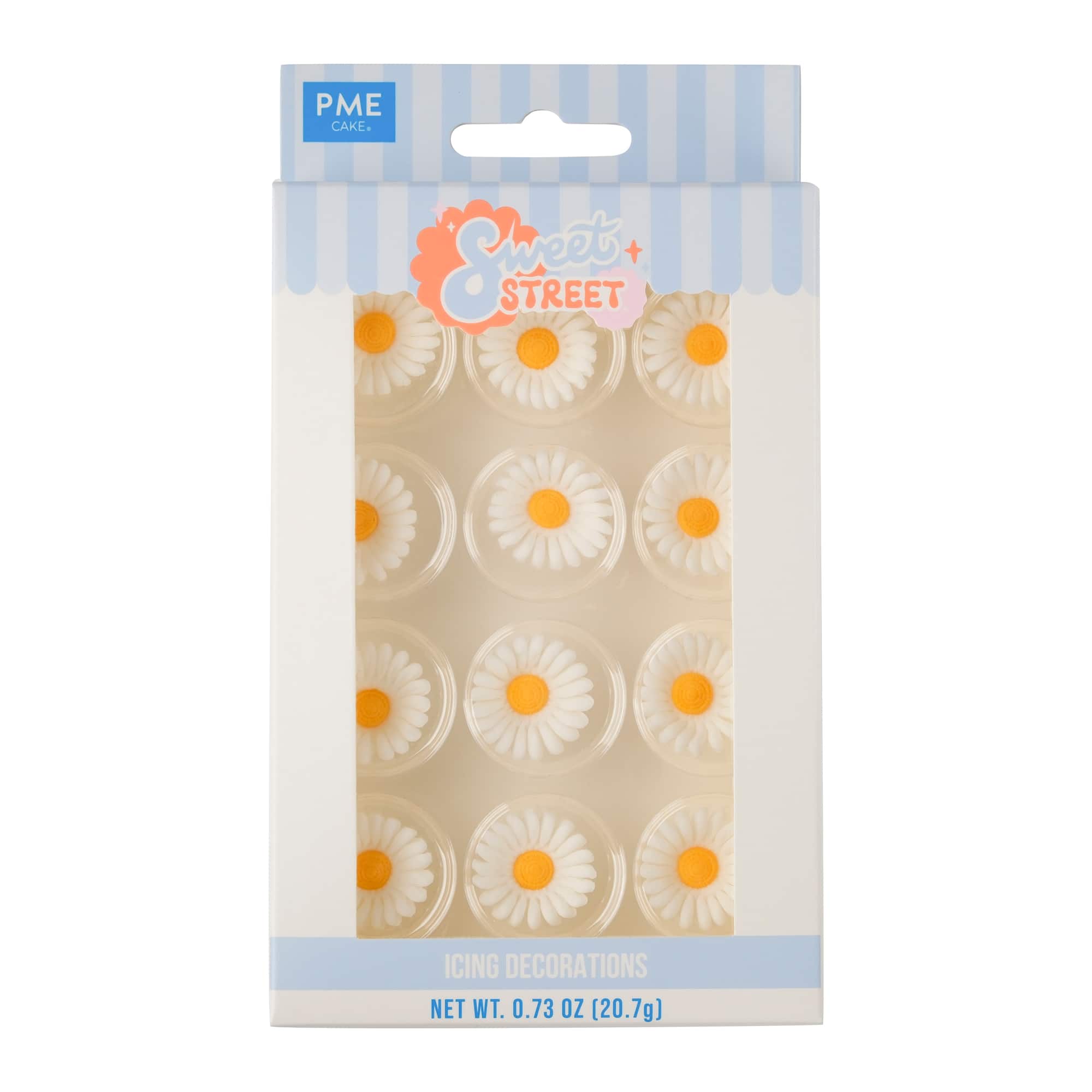 PME Cake Sweet Street® White Daisy Icing Decorations
